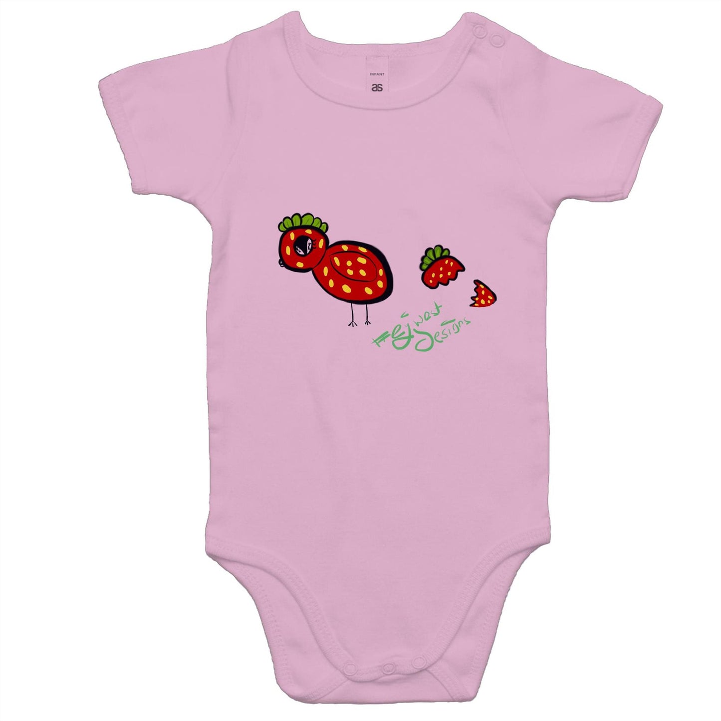 EJWEST DESIGNS - strawberry chick - Baby Onesie Romper