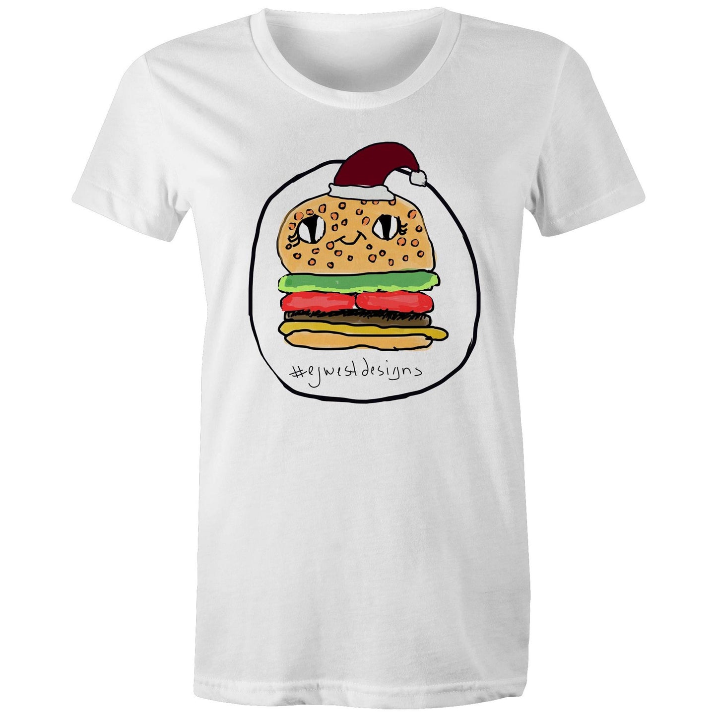 Women's Maple Tee - CHRISTMAS BURGER