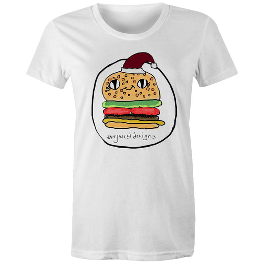 Women's Maple Tee - CHRISTMAS BURGER