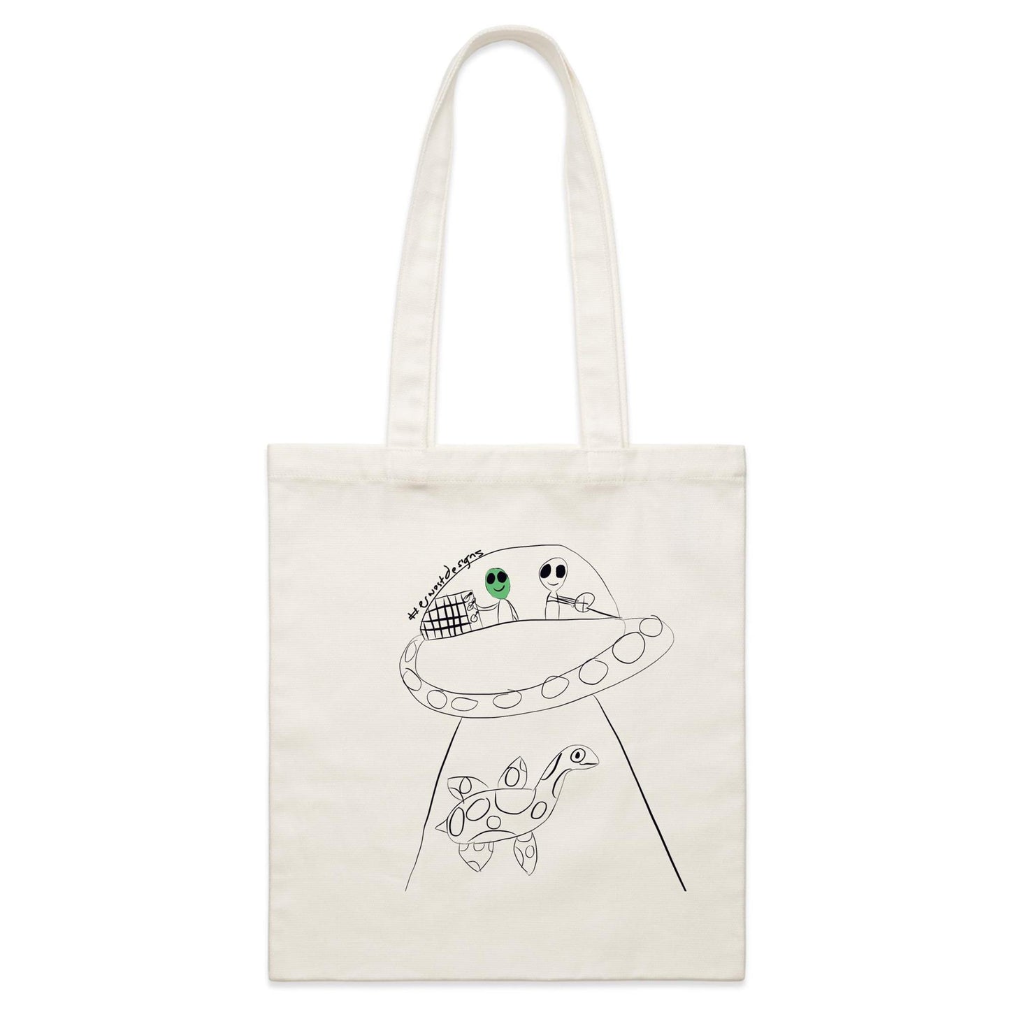 Parcel Canvas Tote Bag - “aliens that stole nessy”
