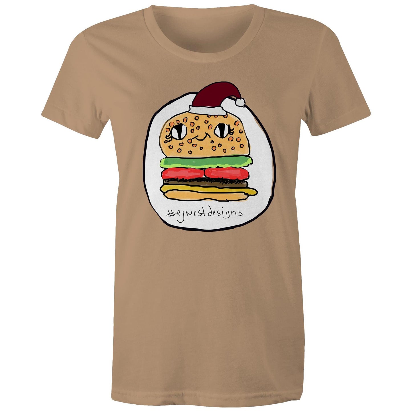 Women's Maple Tee - CHRISTMAS BURGER