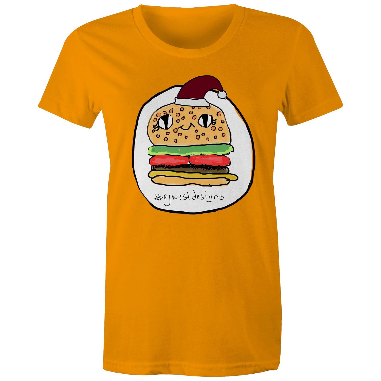 Women's Maple Tee - CHRISTMAS BURGER