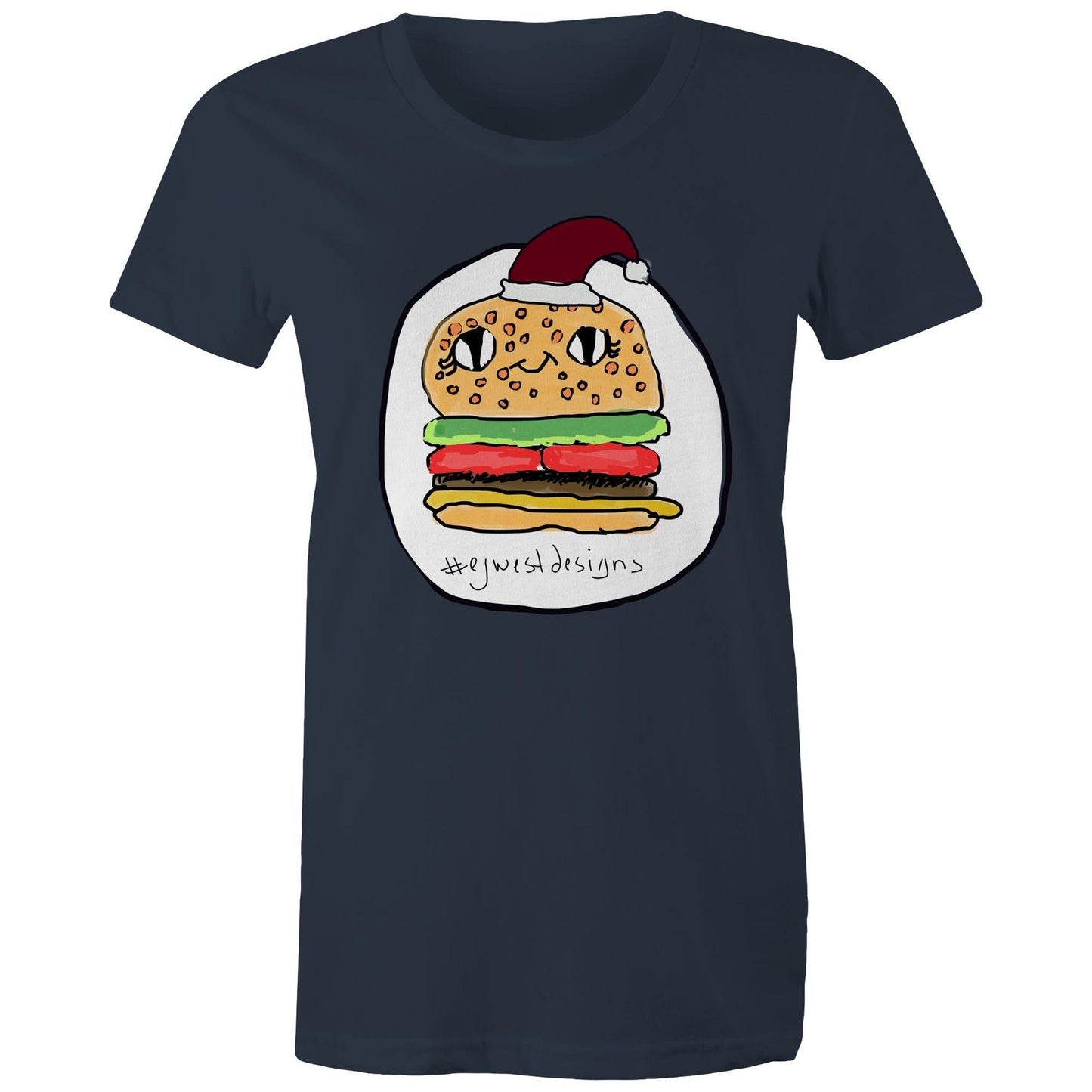 Women's Maple Tee - CHRISTMAS BURGER