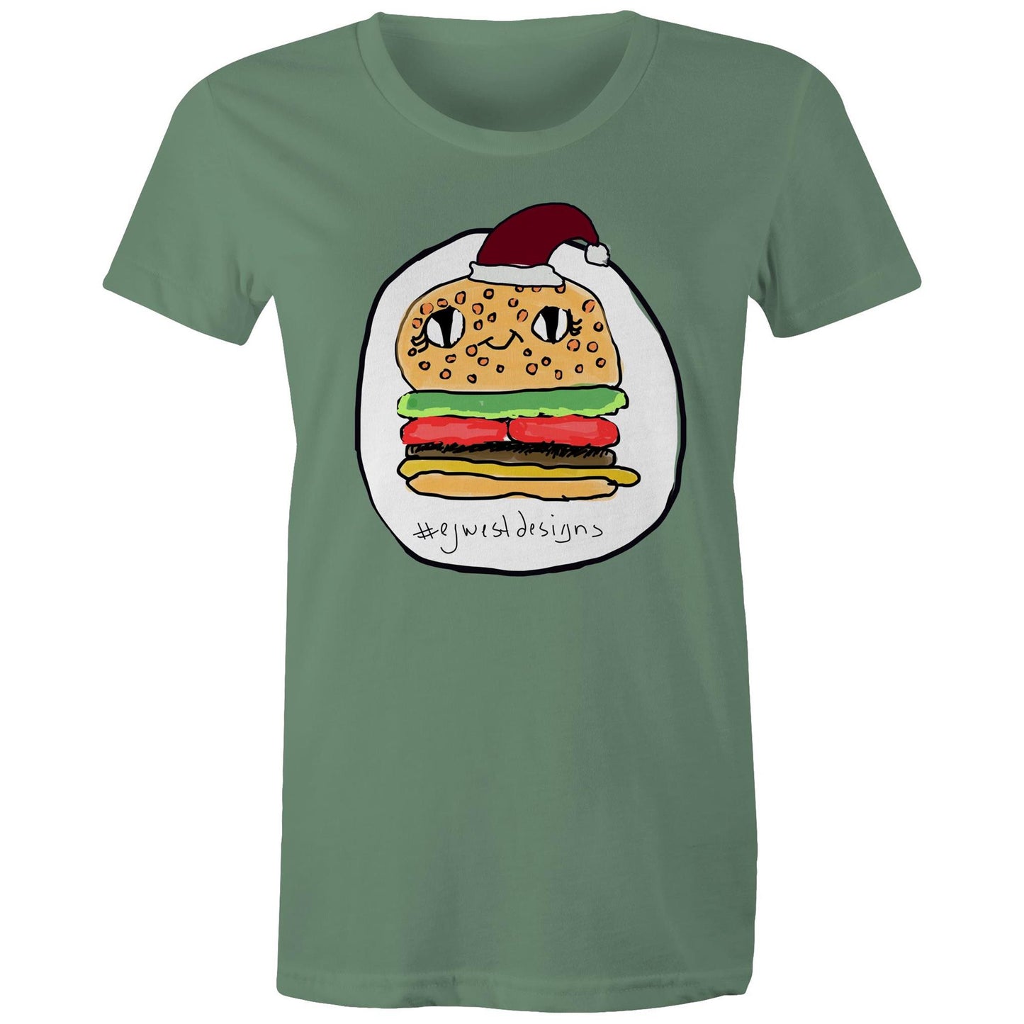 Women's Maple Tee - CHRISTMAS BURGER