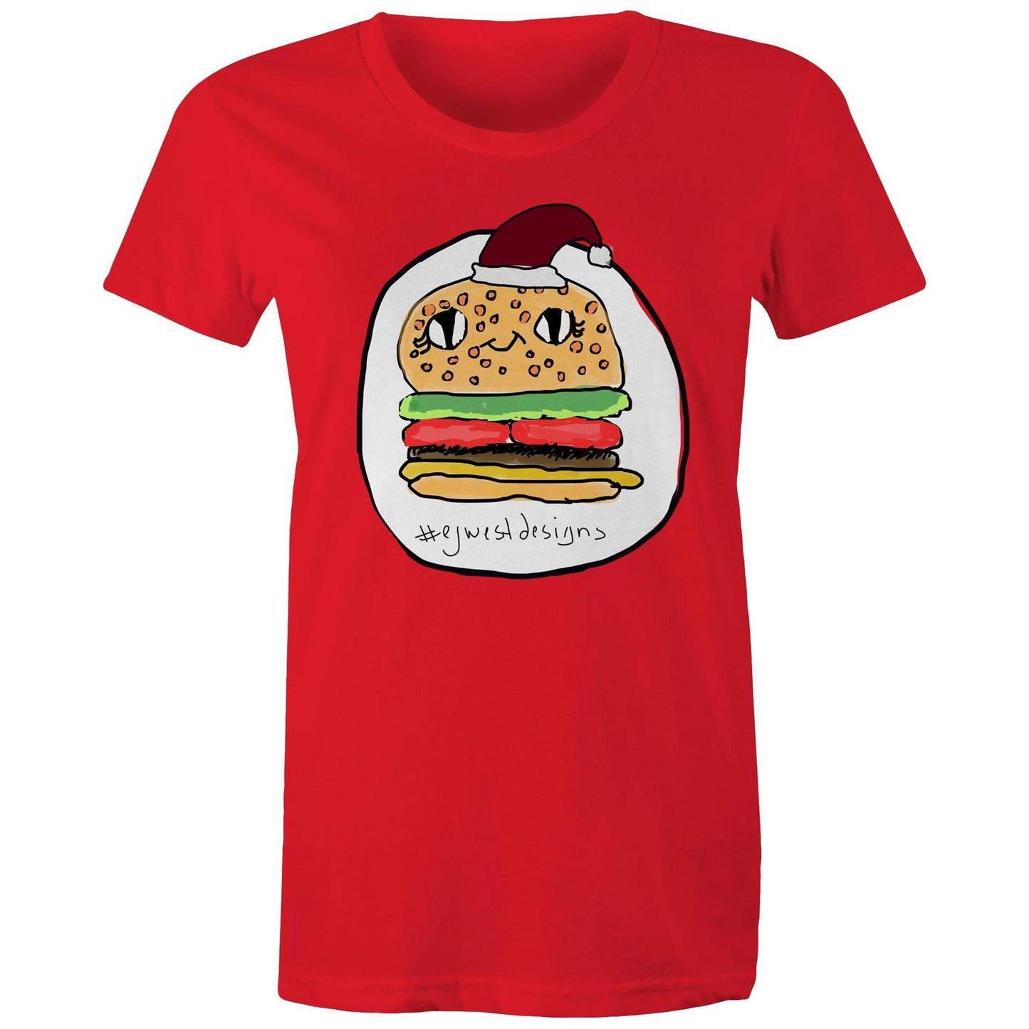 Women's Maple Tee - CHRISTMAS BURGER